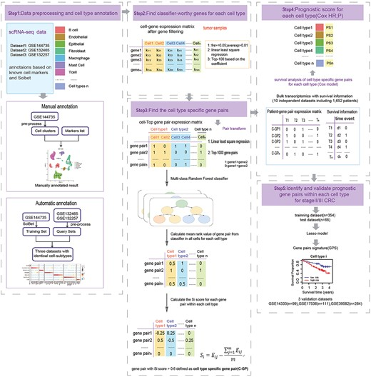 Prioritizing prognostic-associated subpopulations and individualized recurrence risk signatures from single-cell transcriptomes of colorectal cancer